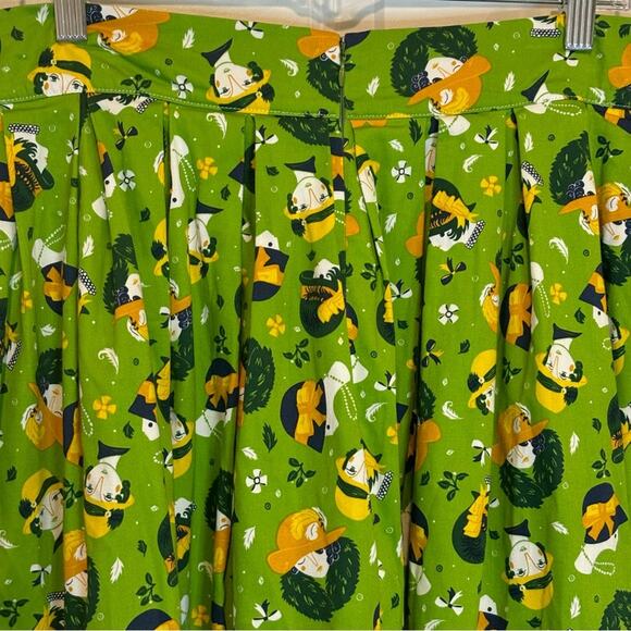 Banned Apparel Dancing Days Green 20s Flapper Ladies Full Retro Skirt 2XL - Picture 8 of 10